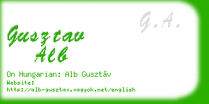 gusztav alb business card
